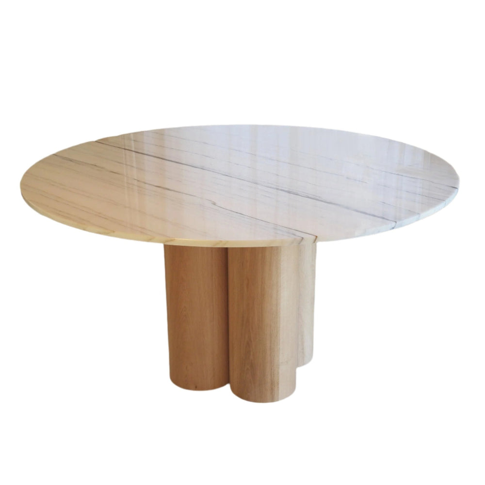 Axis Marble & Wooden Round Table