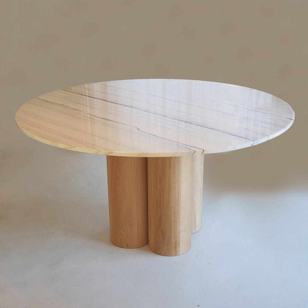 Axis Marble & Wooden Round Table