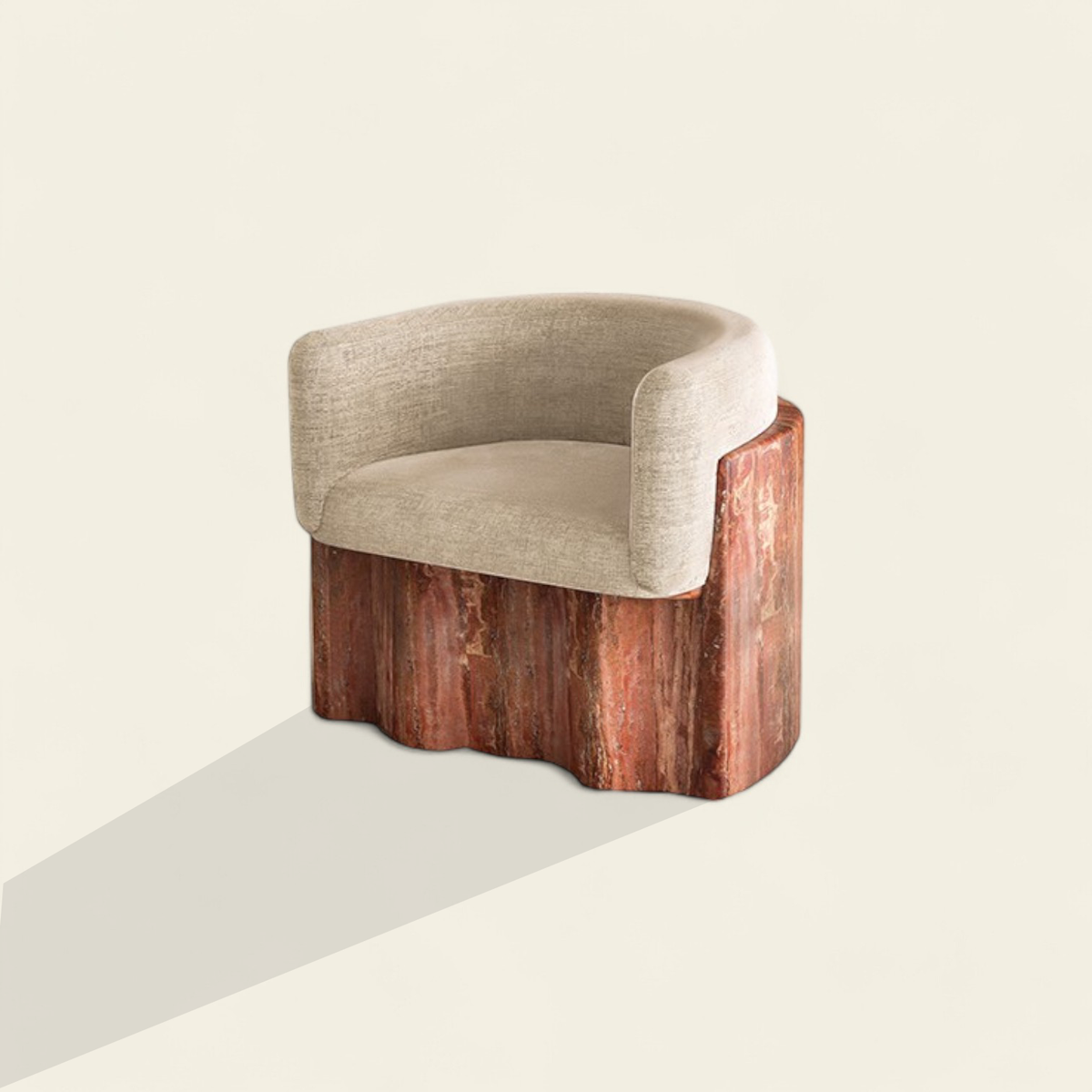 Armchair Plisse Stone