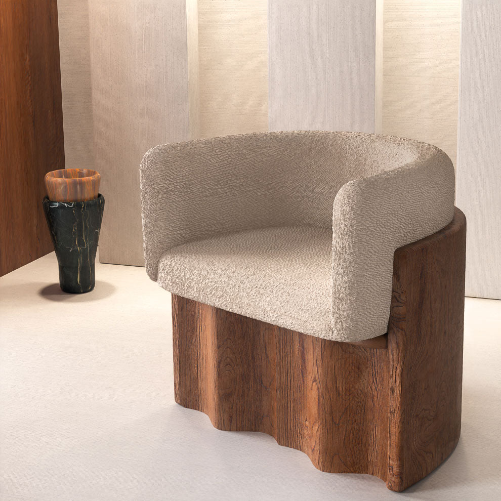 Armchair Plisse Stone
