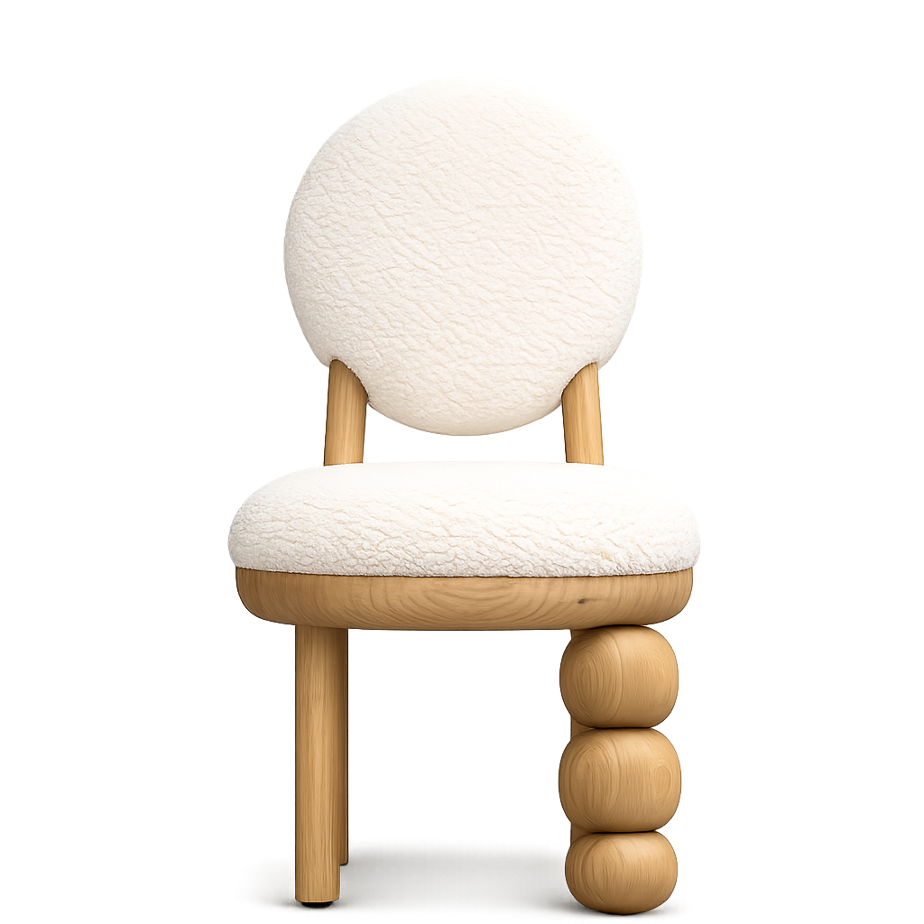 Three Ball Leg Chair