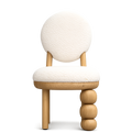 Three Ball Leg Chair
