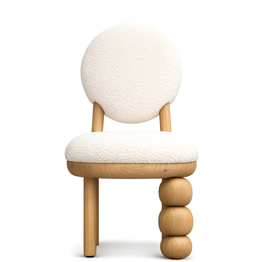Three Ball Leg Chair