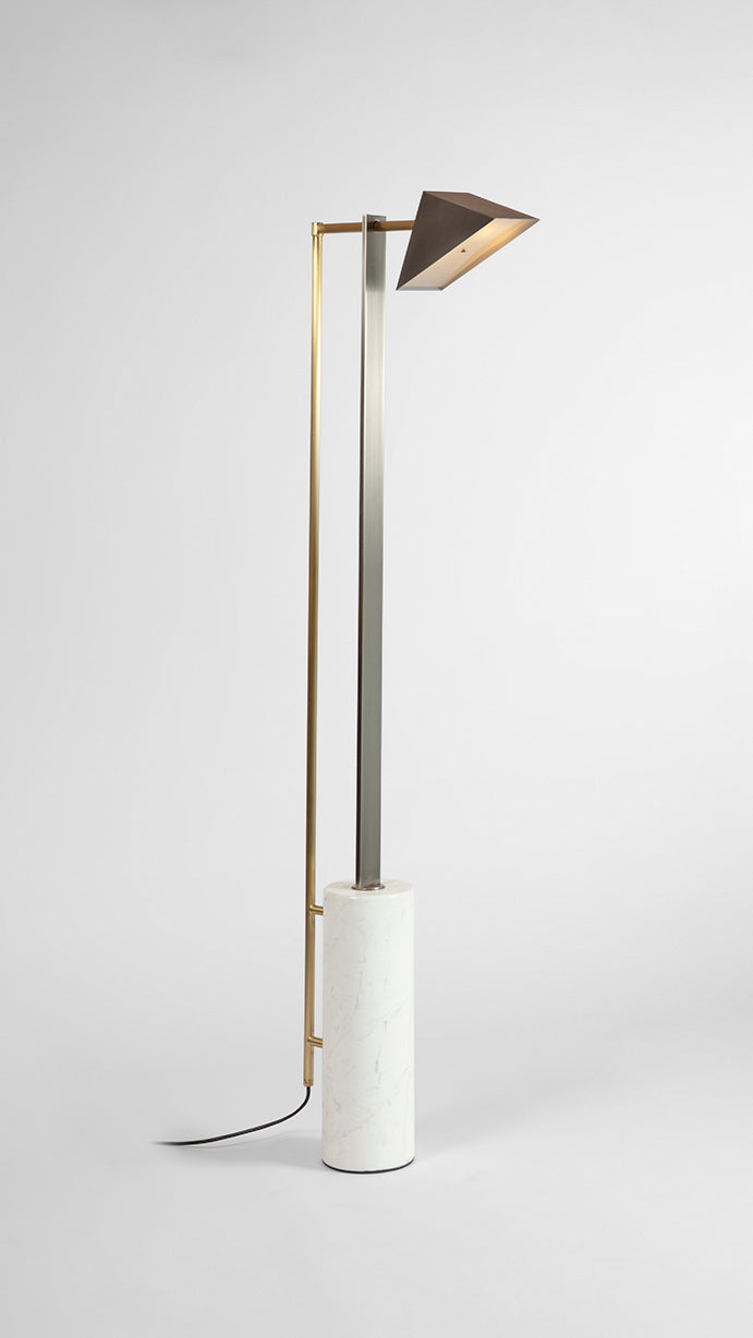 Marble and Wedge Floor Lamp