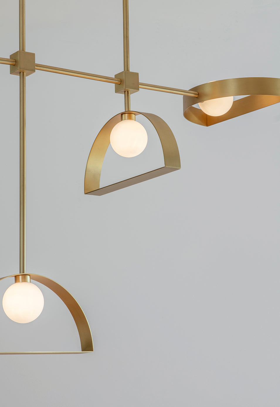 Sphere and Cut Circle Pendant Light