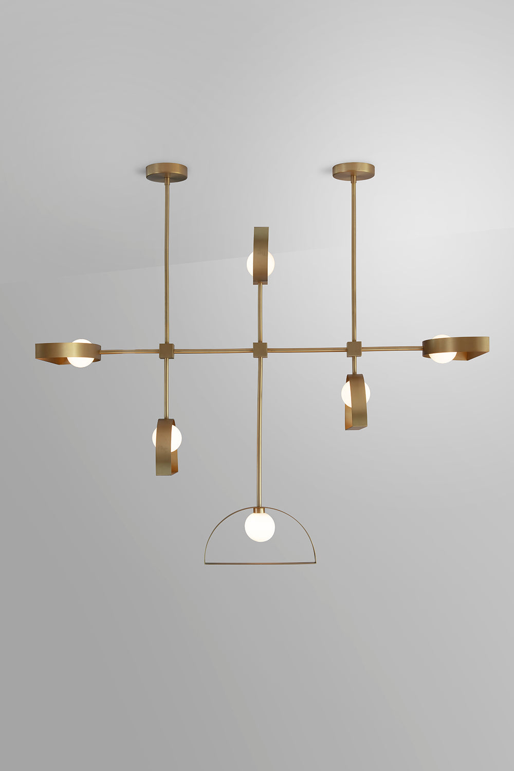 Sphere and Cut Circle Pendant Light