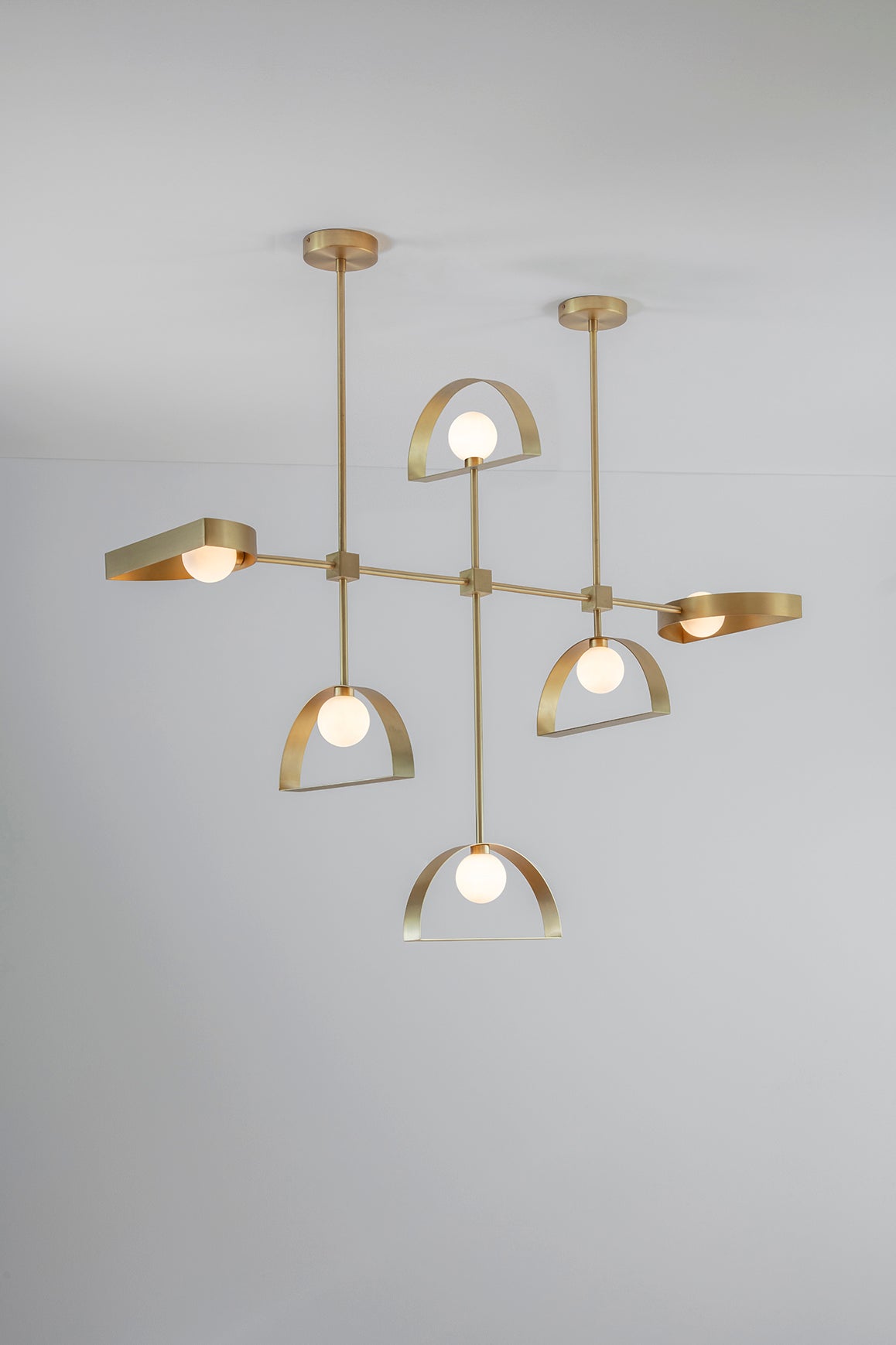 Sphere and Cut Circle Pendant Light