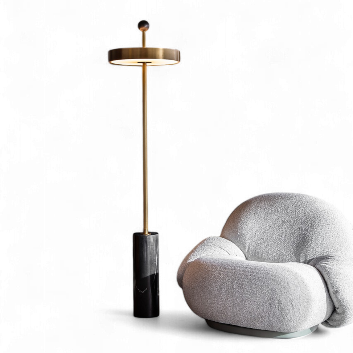 Disc and Ball Floor Lamp