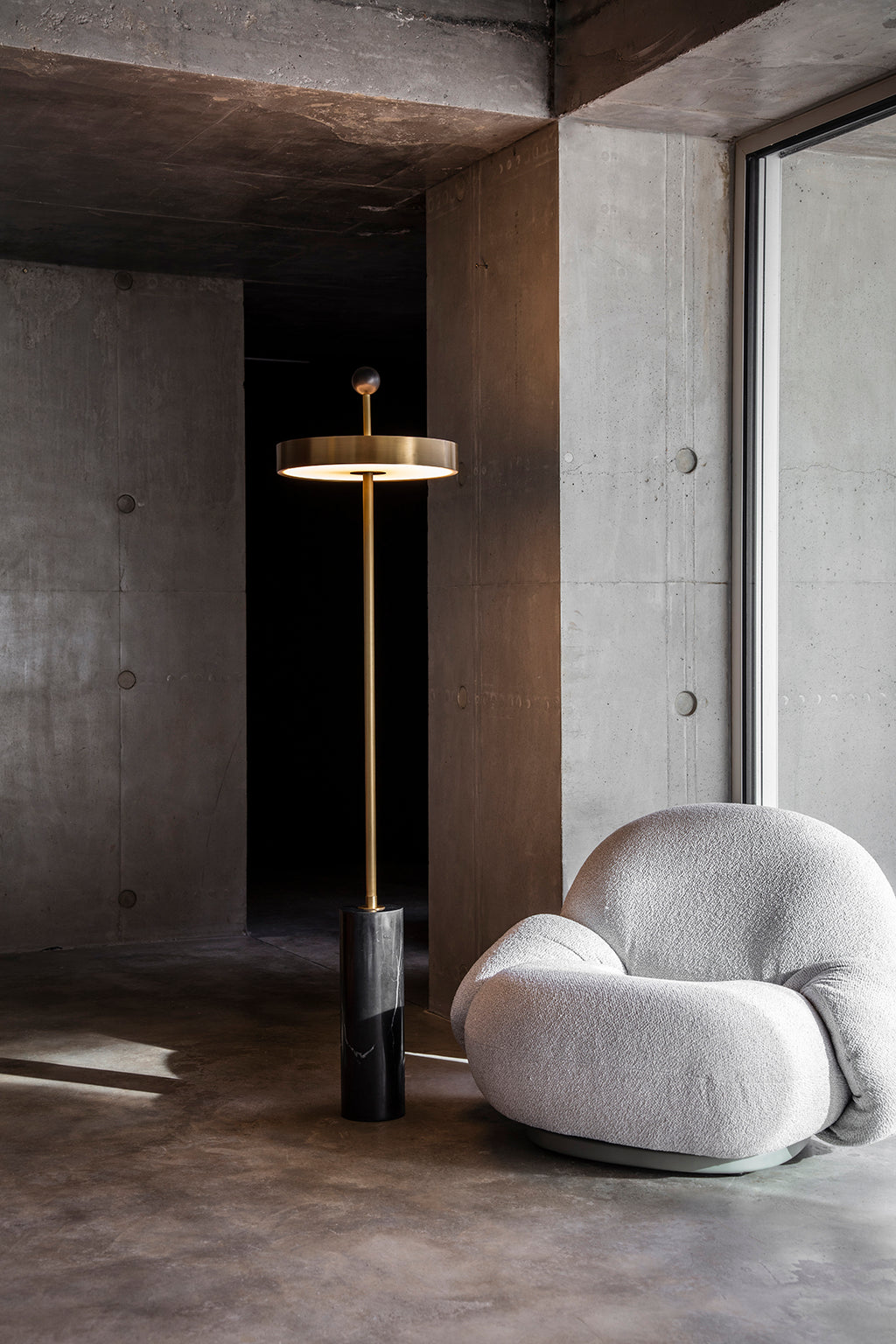 Disc and Ball Floor Lamp