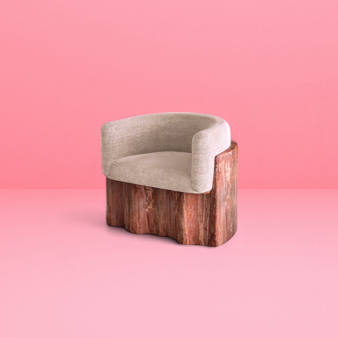 Armchair Plisse Stone