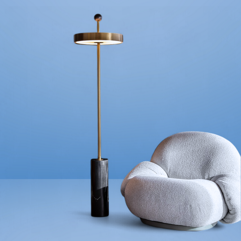 Disc and Ball Floor Lamp