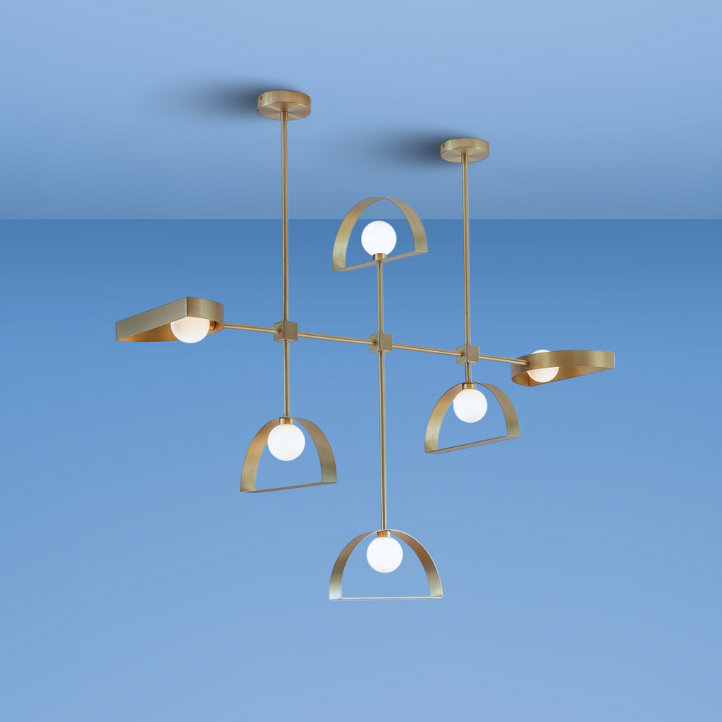 Sphere and Cut Circle Pendant Light