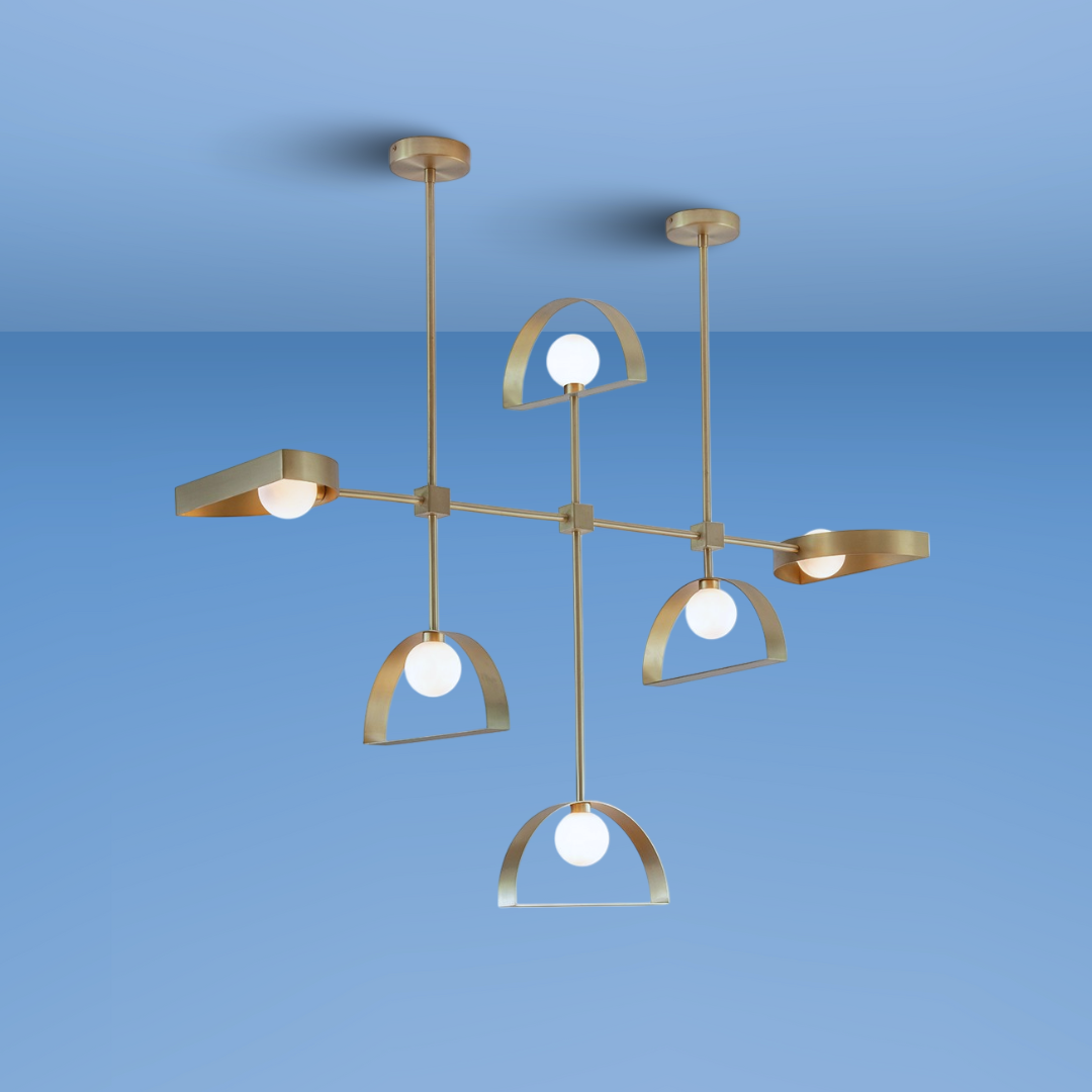 Sphere and Cut Circle Pendant Light