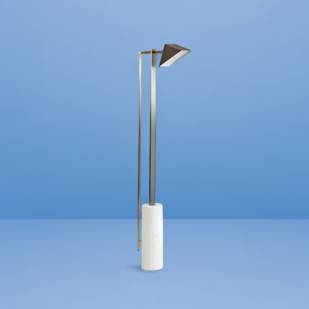 Marble and Wedge Floor Lamp