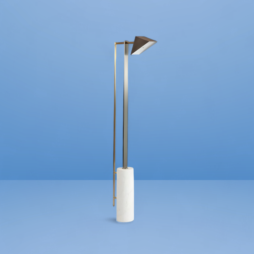 Marble and Wedge Floor Lamp