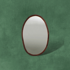 Oval Amarante Mirror